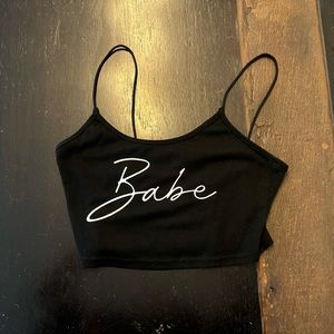 Babe black crop top